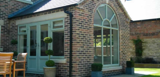 French doors in an orangery - conservatories vs orangeries