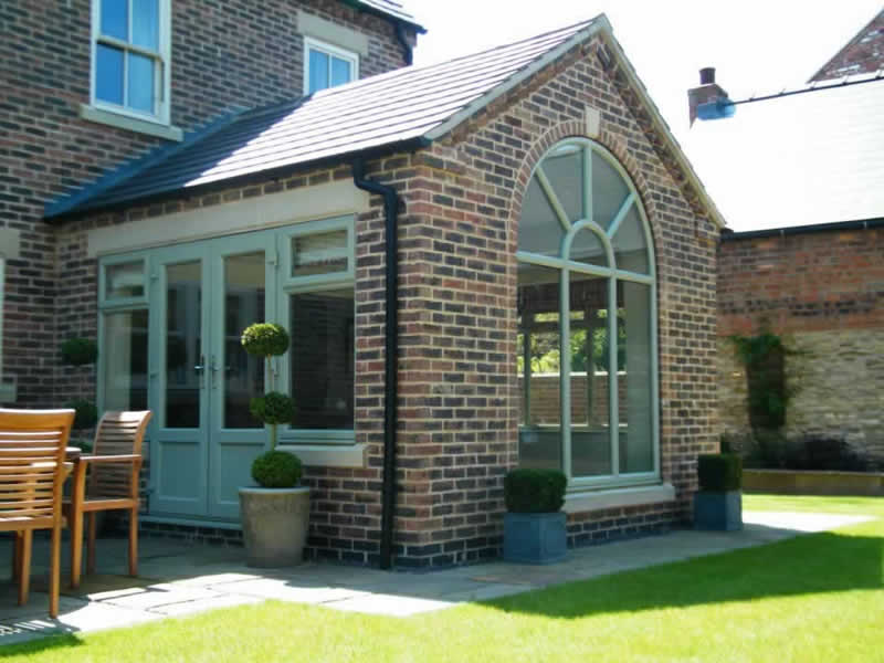 French doors in an orangery - conservatories vs orangeries