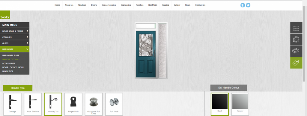 k glazing door builder